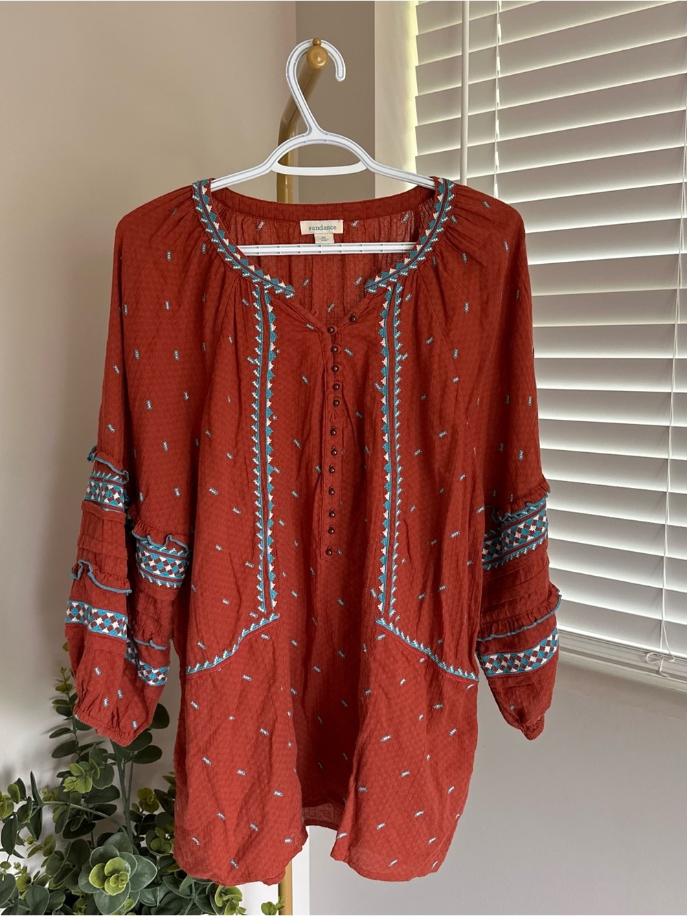 Sundance embroidered top